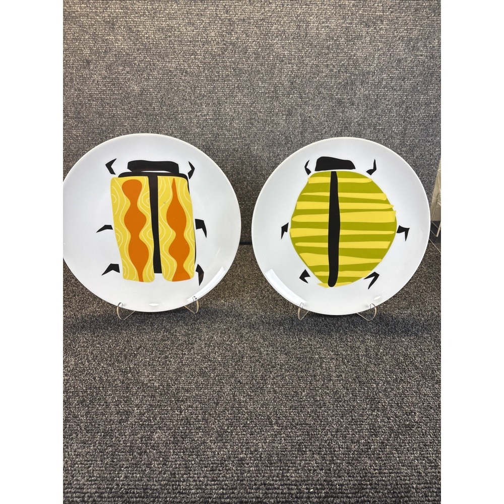 2~Crate & Barrel Dinner Plate~10.5"~Jane Dixon